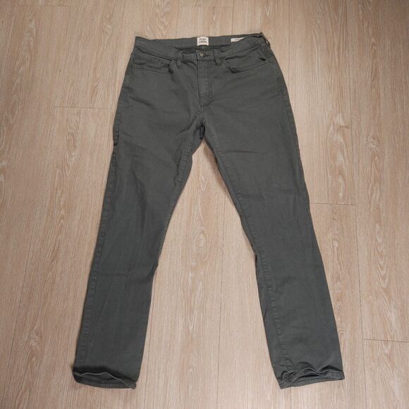 Flint and Tinder Chino Pant Mens Sz 33x30(29) Green Slim Fit 5 Pocket Stretch - Picture 1 of 12